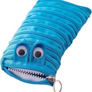 Zipper Case Zipper Pouch Zipper Bag Wallet for Travel Storage BLUE